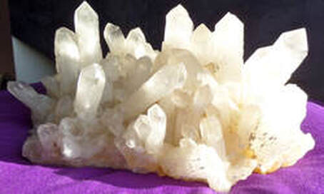Clear Quartz cluster crystals